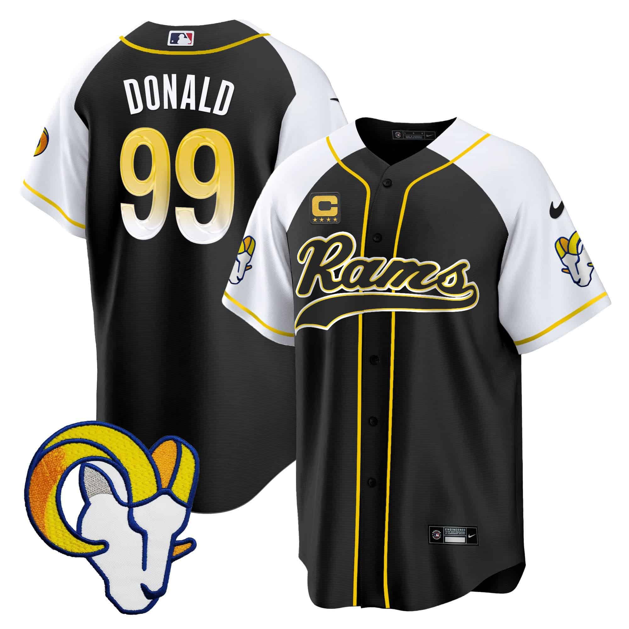 Men Los Angeles Rams #99 Donald Black 2024 Nike Baseball NFL Jersey->indianapolis colts->NFL Jersey